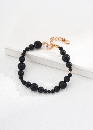 Sterling silver black agate bracelet SL0146-2