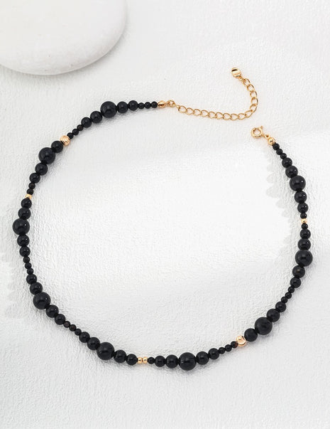 Sterling silver black agate bracelet SL0146-2