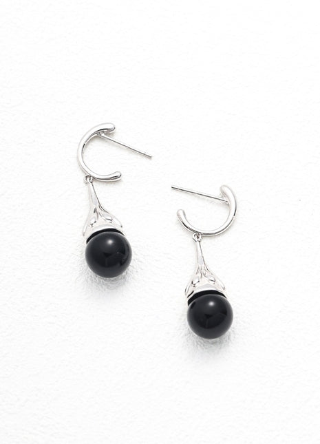 Sterling silver agate tiger eye earrings E01187