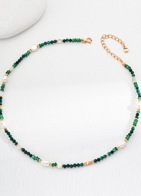 Sterling silver pearl necklace D0502-2