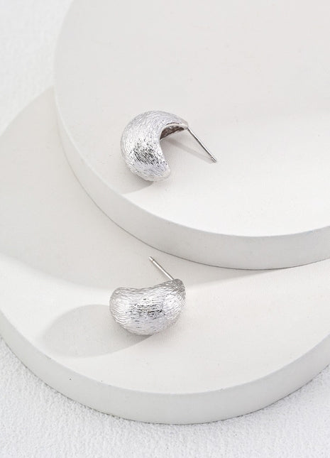 Pure silver earrings E01192