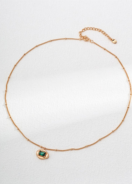Sterling silver simple necklace D0545-2