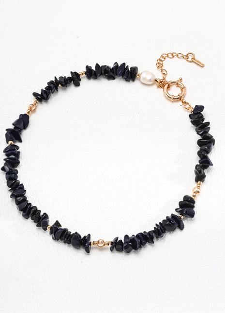 Natural Blue Sandstone Necklace D0530-2