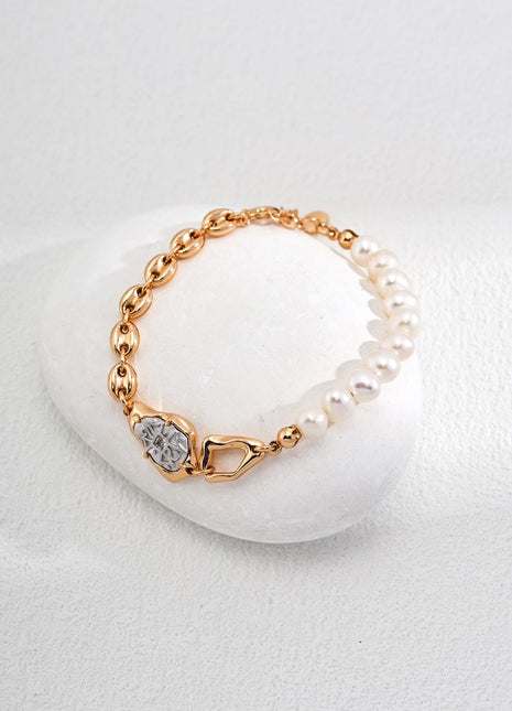 Sterling silver pearl bracelet SL0127-2