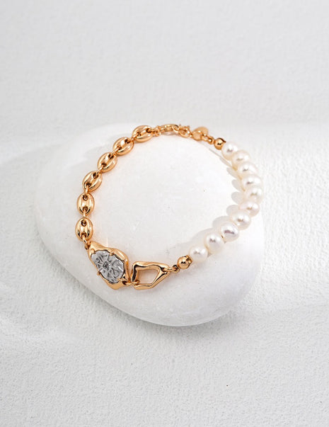 Sterling silver pearl bracelet SL0127-2