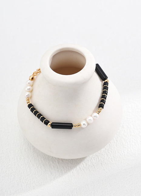 Natural Agate Pearl Necklace D0532-2