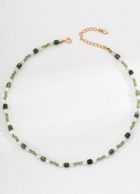 Sterling silver agate necklace D0543-2