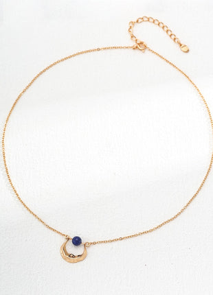 Natural lapis lazuli necklace D0546-2