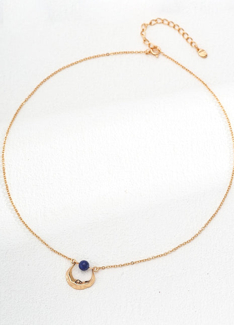 Natural lapis lazuli necklace D0546-2