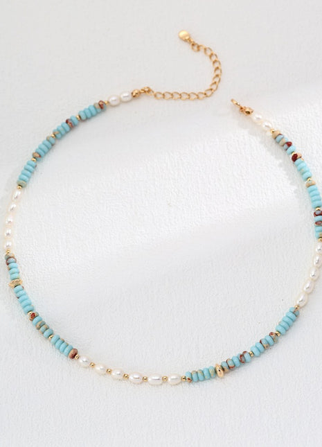 Sterling silver pearl necklace D0544-2