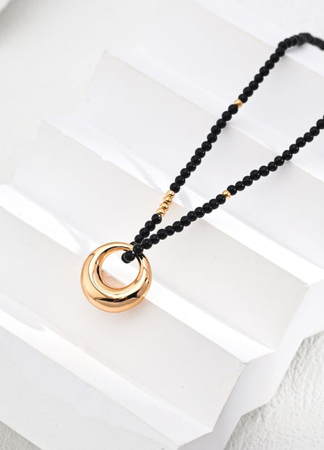 Sterling silver agate necklace D0554-2