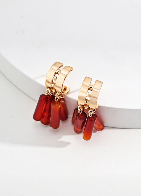 S925 Silver Agate Earrings E01204