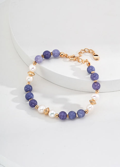 S925 Silver Pearl Kunzite Bracelet SL0155-2