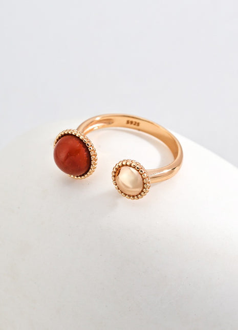 S925 Silver Redstone Ring J0260-2
