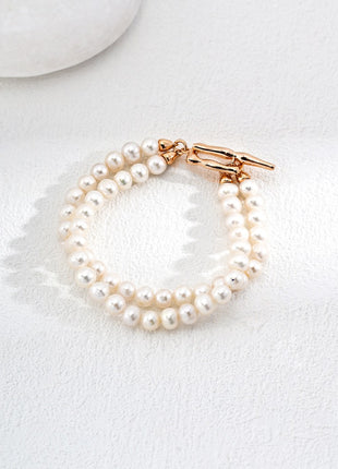 S925 silver pearl bracelet sl0144-2
