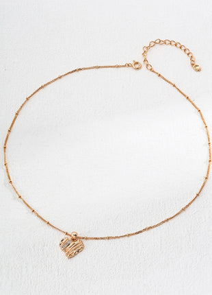 S925 Silver Heart Zircon Necklace D0576