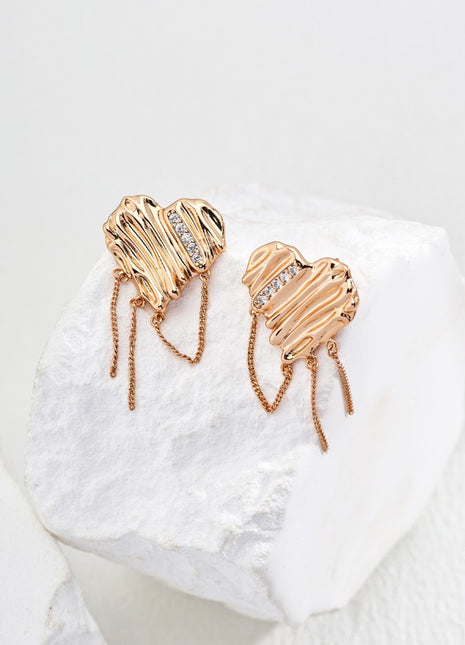 S925 Silver Heart Zircon Earrings E01225