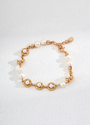 S925 Silver Pearl Bracelet SL0128
