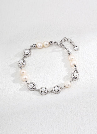 S925 Silver Pearl Bracelet SL0128