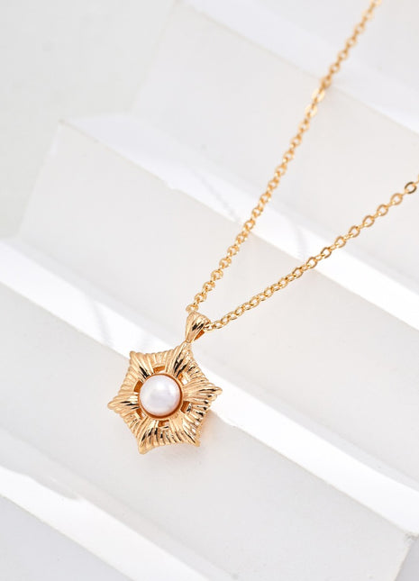 S925 Silver Pearl Necklace D0577-2