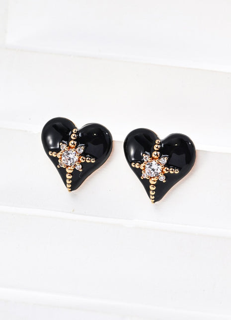 S925 silver heart earrings E01228-2