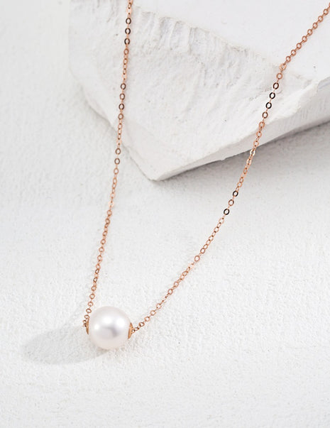 K gold inlaid pearl necklace kd0004
