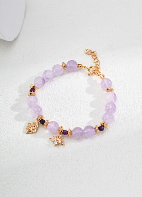 S925 Silver Amethyst Bracelet SL0157-2