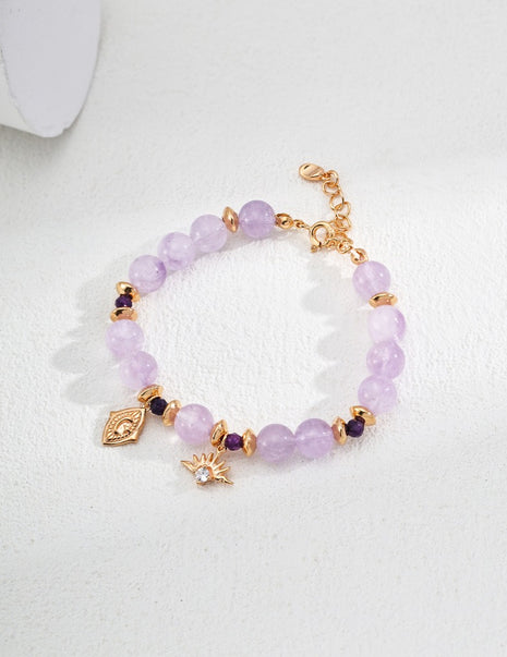 S925 Silver Amethyst Bracelet SL0157-2