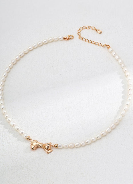 S925 Silver Pearl Butterfly Necklace D0580