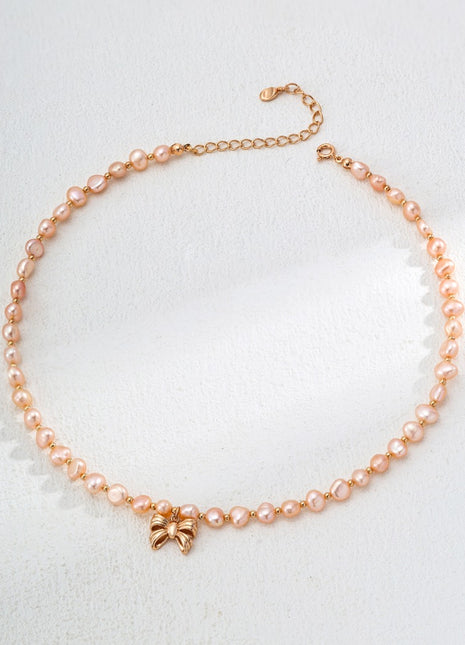 S925 Silver Natural Pearl Necklace D0583-2