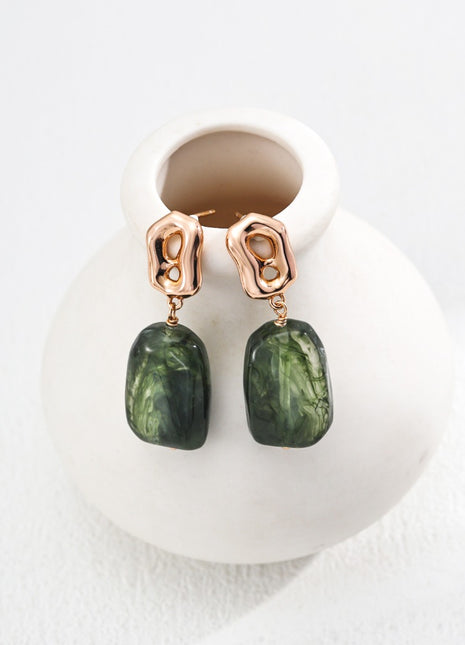 S925 Imitation Amber Earrings E01236-2