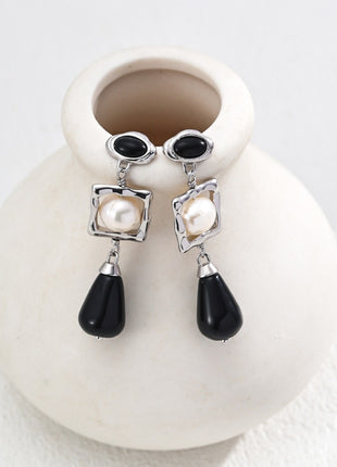 S925 Silver Pearl Agate Earrings E01173