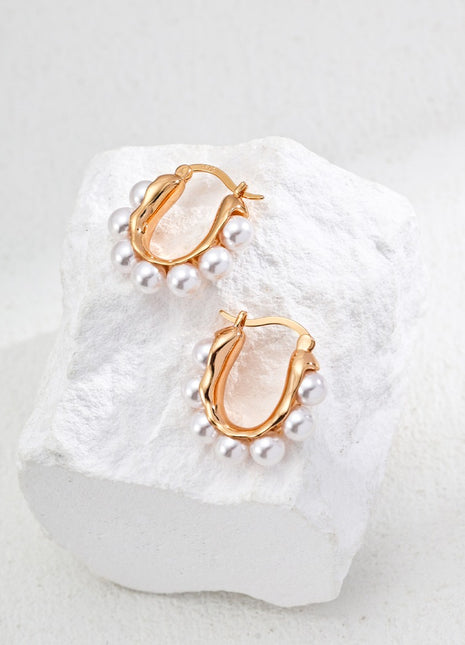S925 Silver Imitation Pearl Earrings E01215