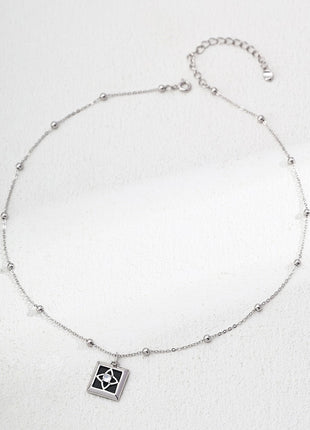 S925 silver agate zircon pendant D0586