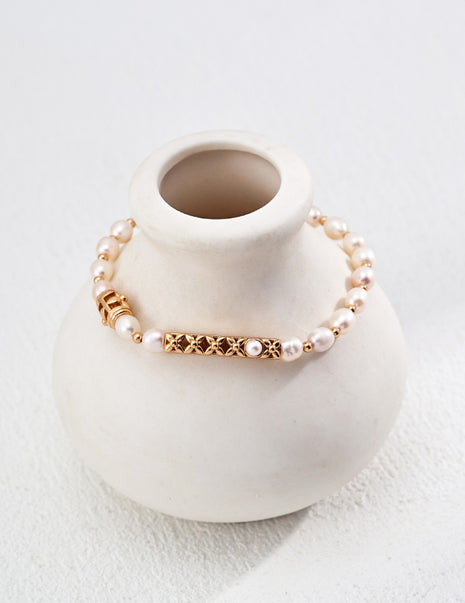 S925 Sterling Silver Pearl Bracelet SL0167