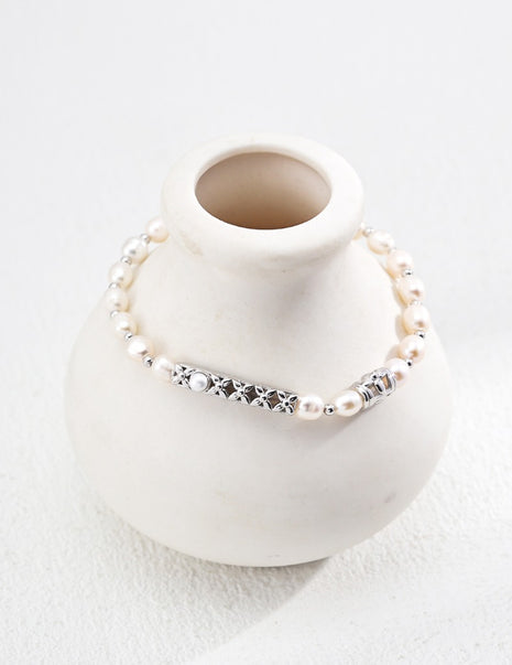 S925 Sterling Silver Pearl Bracelet SL0167