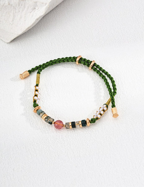 S925 Silver Strawberry Crystal Bracelet SL0160-2