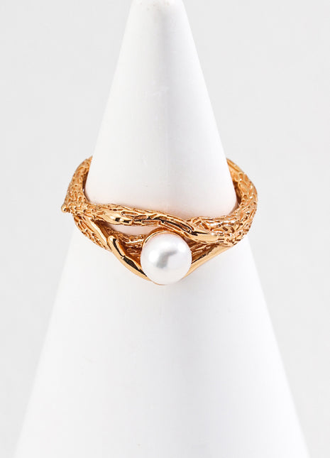 S925 Silver Pearl Ring J0268-2