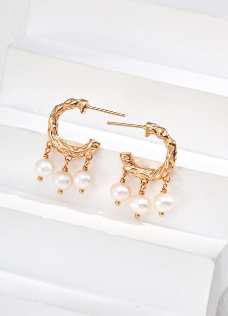 S925 Silver Natural Pearl Earrings E01240