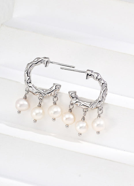 S925 Silver Natural Pearl Earrings E01240