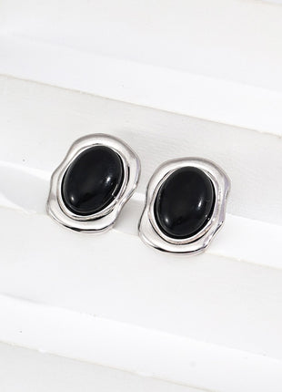S925 Silver Agate Earrings E01243