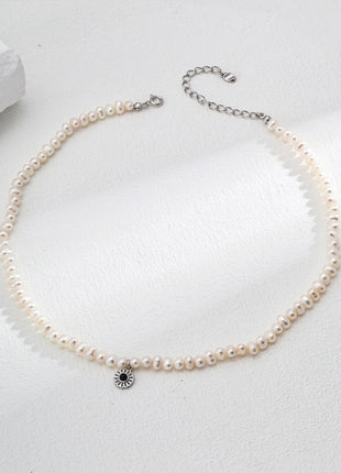 S925 Silver Pearl and Agate Bracelet SL0169