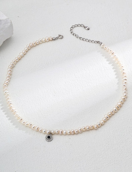 S925 Silver Pearl and Agate Bracelet SL0169
