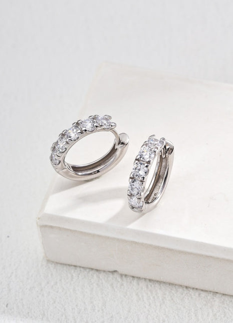 S925 Silver Zircon Earrings E01244