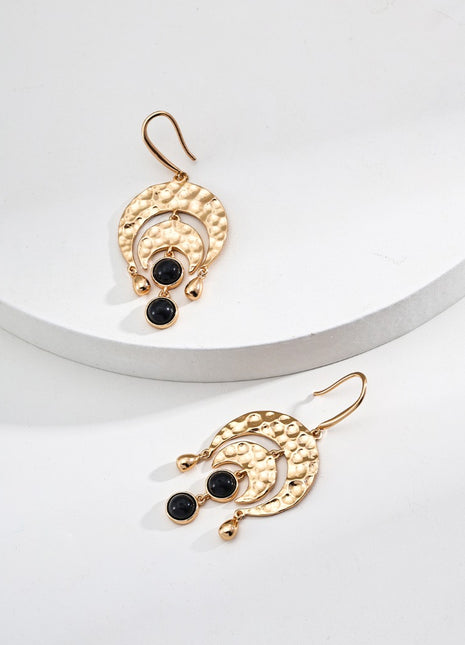 S925 Silver Onyx Earrings E01235