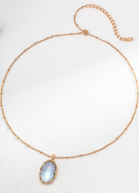S925 Silver Mother-of-Pearl Necklace D0531-2