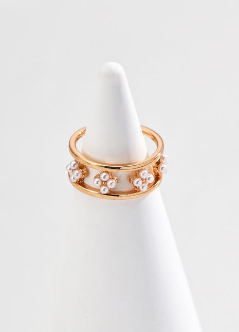 S925 Silver Imitation Pearl Ring J0263