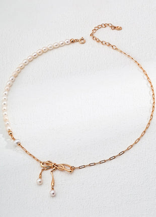 S925 Silver Pearl Necklace D0598