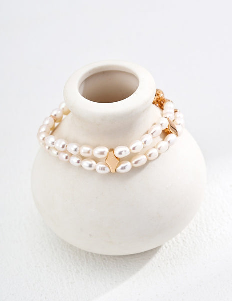 S925 Silver Pearl Bracelet SL0165