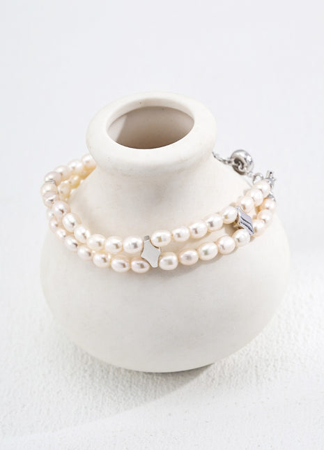 S925 Silver Pearl Bracelet SL0165